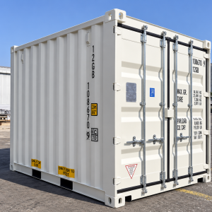 conteneur de stockage 10 pieds dry blanc 01 trois quarts