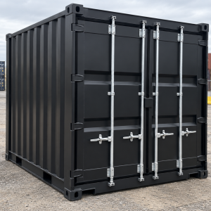 conteneur de stockage 10 pieds dry noir 01 trois quarts