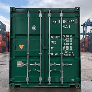 conteneur de stockage 40 pieds dry vert 02 face
