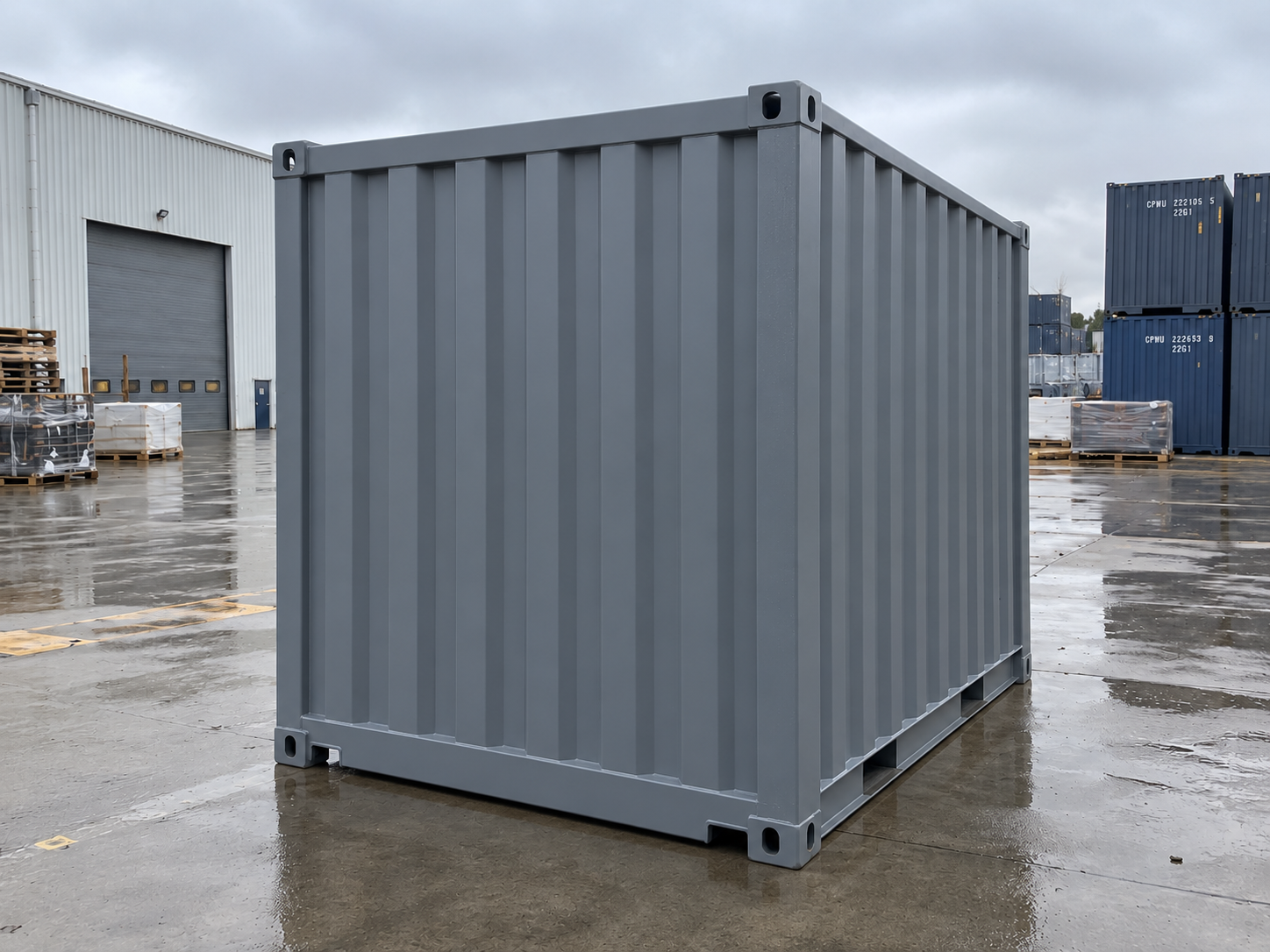 conteneur de stockage 6 pieds gris 02 conteneur de stockage 6 pieds gris 02