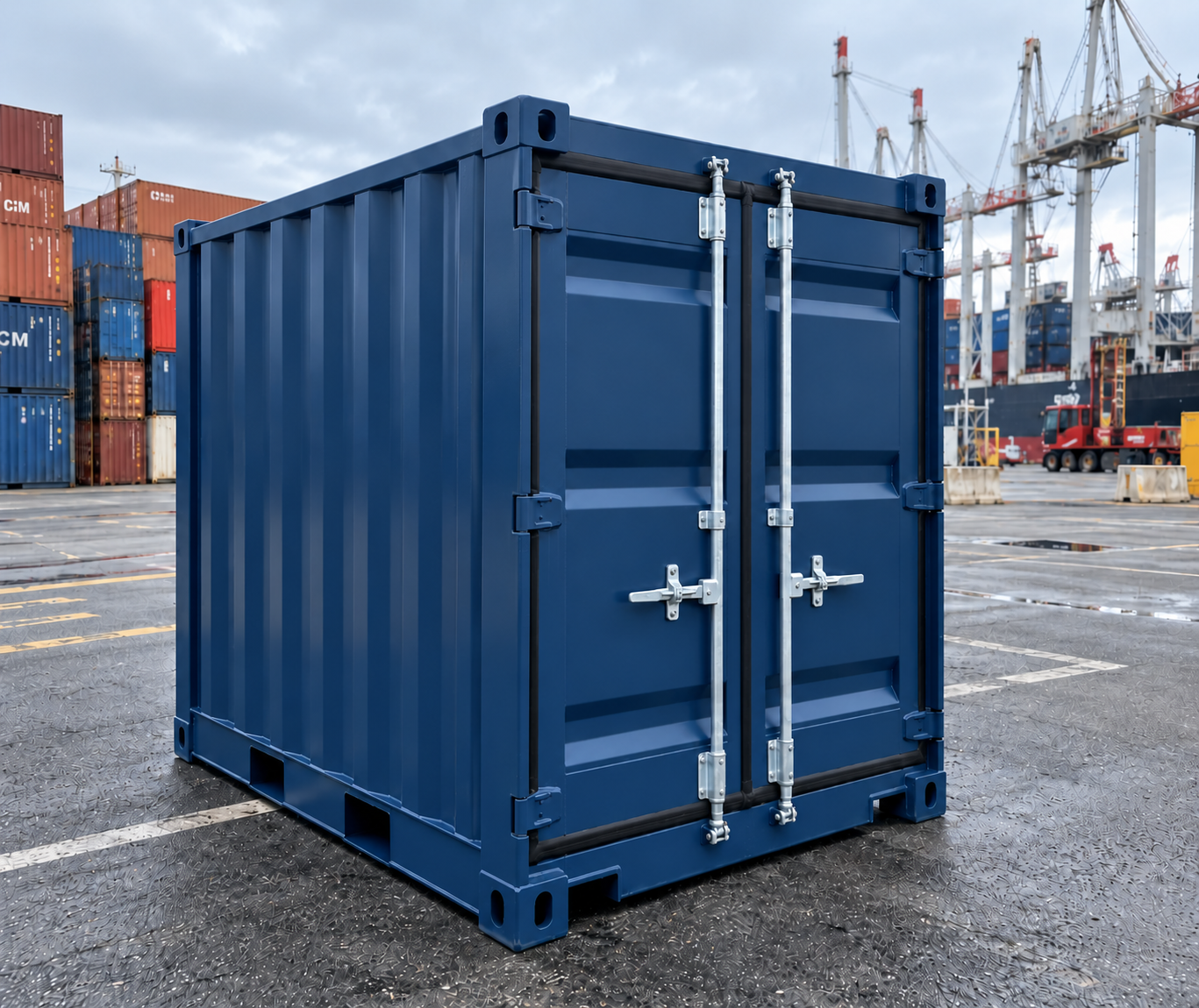 conteneur de stockage 8 pieds dry bleu 01 trois quarts conteneur de stockage 8 pieds dry bleu 01 trois quarts