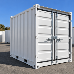conteneur de stockage 9 pieds dry blanc 04 trois quarts