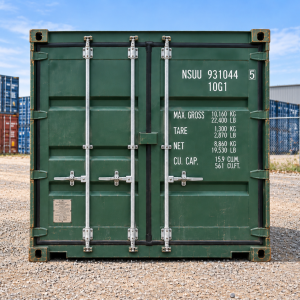 conteneur maritime 10 pieds dry vert 02 face